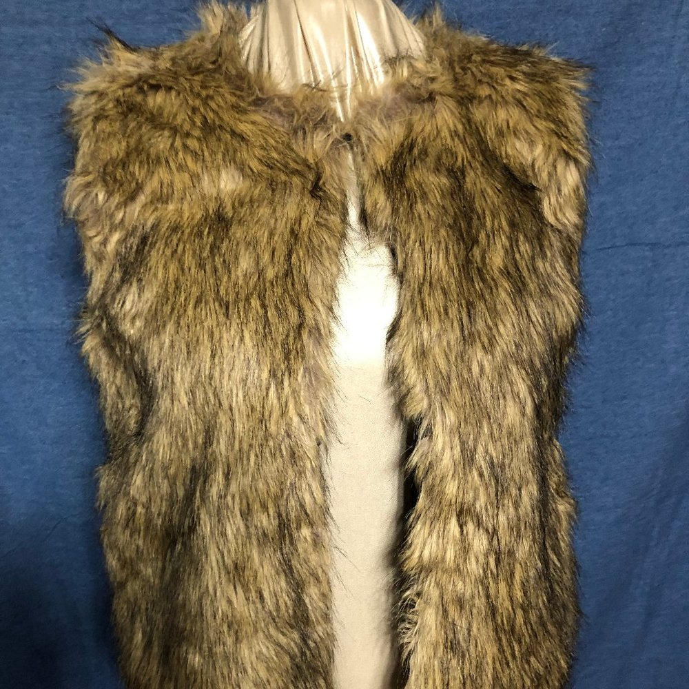 Brown Tanming Faux Fur Vest